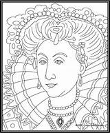 Coloring Elizabeth Pages British Colouring Queen Royals Queens Kids Color Victoria Emlem Getcolorings Victorian Maiden Court sketch template