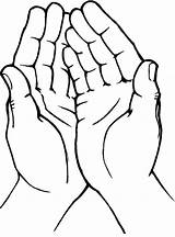 Hands Coloring Praying Hand Drawing Outline Pages Two Helping Heart Template Open Clipart Step Color Mirror Drawings Prayer Getdrawings Sheet sketch template