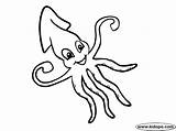 Squid Giant Pages Coloring Colouring Show sketch template