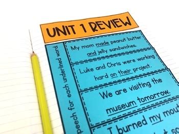 grammar fourth   grade activities unit  review tpt