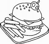 Hamburger Bestcoloringpagesforkids sketch template
