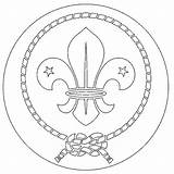 Scouts Cub Coloring Scout Crest Beaver Badge Para Flor Colorear Colour Lis Emblem Papan Pilih Google sketch template