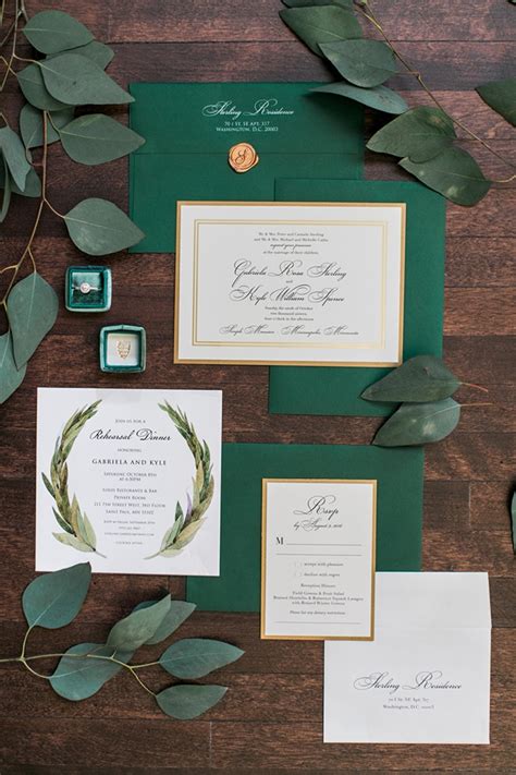 romantic greenery and gold wedding glamour and grace