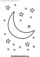 Coloring Pages Moon Stars Drawing Sky Crescent Hearts Timeless Miracle Getdrawings Divyajanani sketch template