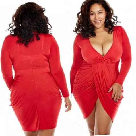 Plus Size Red Club Dress Pluslook Eu Collection