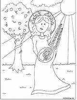 Coloring Immaculate Conception Catholic Kids Womb Crafts Feast Sheet Pages Icing Printable Advent Mary St Saints December Christian She Designlooter sketch template