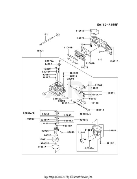kawasaki fxv cs  stroke engine fxv parts diagram  carburetor