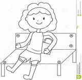 Sitting Coloring Girl Designlooter Bench 1327 1300px 41kb sketch template