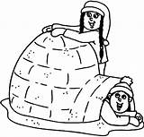 Igloo Coloring Kids Pages Eskimo Getcolorings Color Choose Board sketch template
