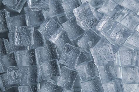 crystal clear ice cubes  water drops  background stock image image  background frost