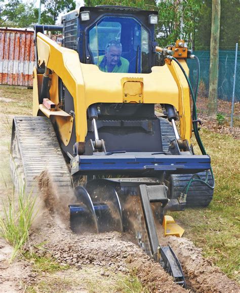 trenching time   find   trencher attachment   skid steer  compact