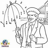 Train Dot Activities Printables Thomas Driver Engine Tank Abc Children Dots Umbrella Friends Online Educational Coloring Toys Childrens Games Kids sketch template