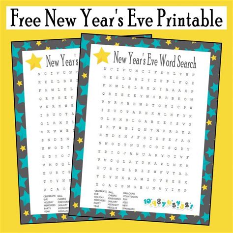 printable  years word search printable word searches