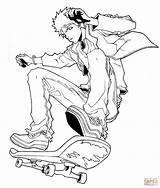 Bleach Coloring Manga Skateboard Pages Nii Ichi Anime Orihime Printable Drawing Lineart Kubo Character sketch template