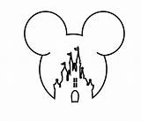 Mickey Disney Mouse Outline Castle Drawing Ears Head Simple Svg Walt Easy Drawings Clipartmag Cute Il Step Cricut Etsy Body sketch template