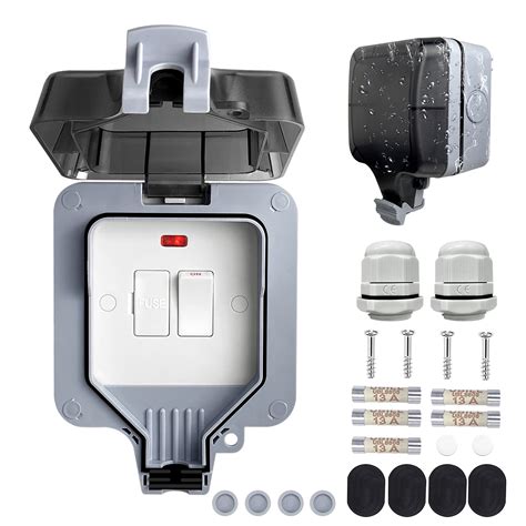 buy outdoor socket fused spur switched fused spur  neonip switched socket covers