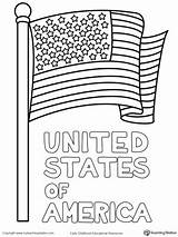 Coloring United States America Flag Worksheets Usa Studies Social Starburst Myteachingstation July Childhood Early 4th sketch template