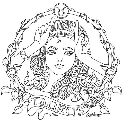 coloring pages  adults zodiac amanda gregorys coloring pages