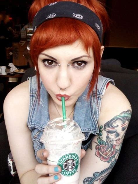 Pretty Redhead Pretty Redhead Redhead Girl Cute Piercings Tattoos