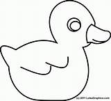 Duck Coloring Outline Rubber Pages Drawing Printable Template Ducks Baby Kids Clipart Clip Colouring Preschoolers Duckie Preschool Print Cliparts Drawings sketch template