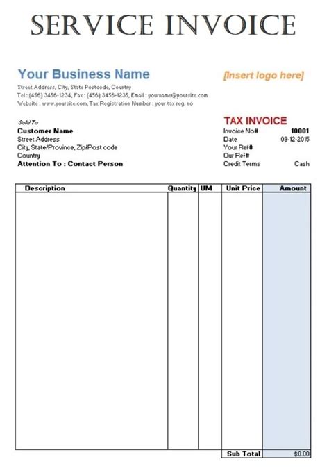 view simple service invoice format images invoice template ideas