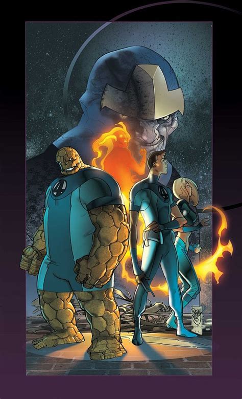 Fantastic Four Thing Vs Thanos Comics Pinterest