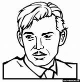 Coloring Pages Clark Gable Actors Actor Famous Thecolor sketch template