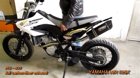 yamaha wr   carbon fiber tiger exhaust system youtube