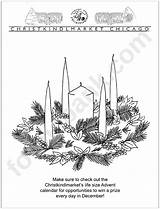 Advent Wreath Coloring Printable sketch template