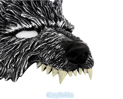 unisex latex big bad wolf mask horror halloween animal face costume