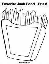 Coloring Food French Junk Fries Kentang Goreng Pages Chips Favorite Unhealthy Book Kids Outline Color Print Character Cartoon Potato Twistynoodle sketch template