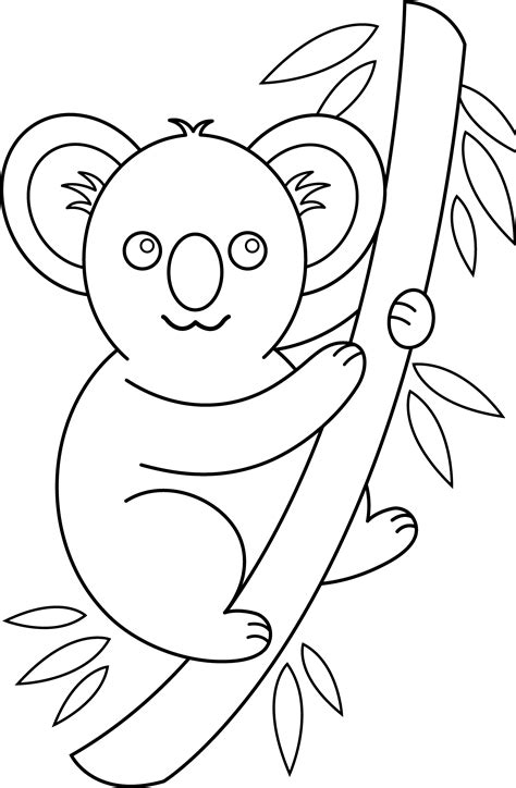 coloring page koala bear  svg png eps dxf file