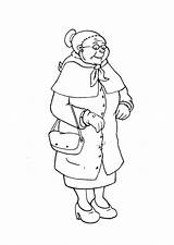 Coloring Grandmother Large sketch template