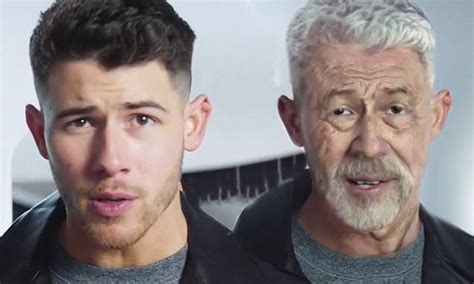 nick jonas turns into an old man by simply snapping his fingers in the