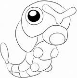 Pokemon Coloring Caterpie Pages Printable Generation Color Print Categories Supercoloring sketch template