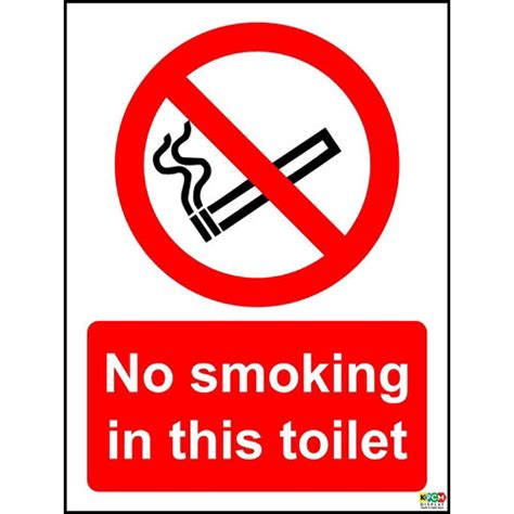 kpcm no smoking in this toilet sign made in the uk