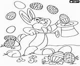 Rabbit Magician Eggs Easter sketch template
