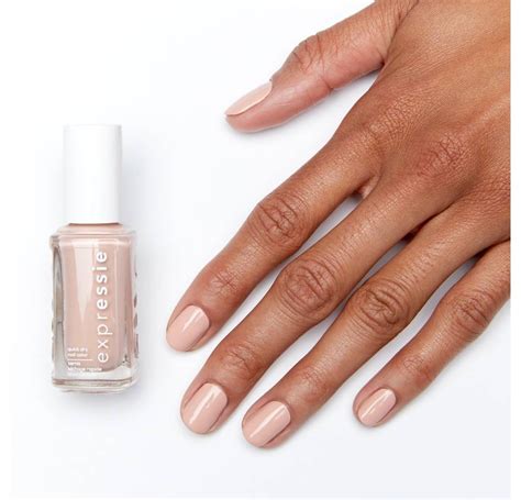 essie expressie quick dry nail polish crop top and roll pink beige 0 33