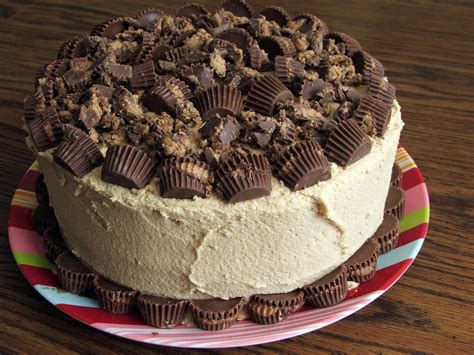 double  deliciousness reeses peanut butter cup cake