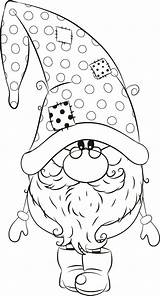Coloring Gnome Gnomes Zeichnung Malvorlagen 1255 Duendes Wichtel Noël Nomos Schmetterling Rubbernecker Glückwunschkarte Einfache Kalligraphie Löwe Acd Stencils sketch template