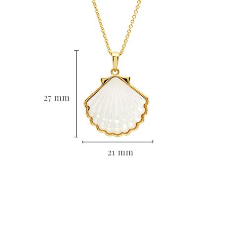 Gold Vermeil Mother Of Pearl Seashell Necklace — Ocean Jewelry Store