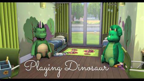 sims  room build playing dinosaur youtube