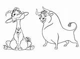 Ferdinand Coloring Pages Bull Disney Printable Print Lupe Scribblefun Roping Kids Pbr Team Colouring Color Cartoon Characters Sheets Character Size sketch template