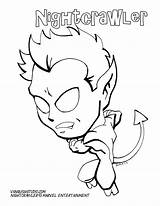 Coloring Pages Nightcrawler Chibi Superhero Style Getcolorings Printable Colouring Visit sketch template