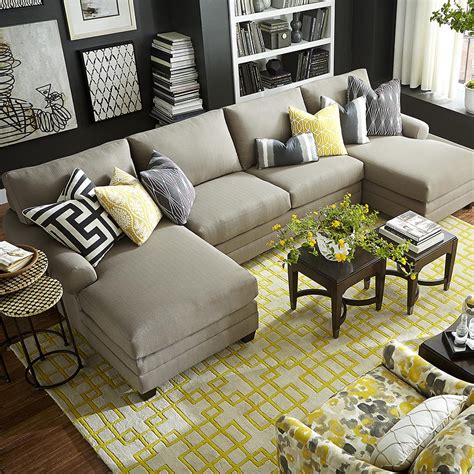 living room comfortable double chaise sectional