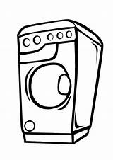 Dryer Washer Clip Coloring Pages Clipart Machine Cliparts Template Printable Library Washing Clipground sketch template