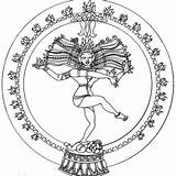Mandalas Shiva Tanz Geldi Xcolorings Indien Dämon Oriente sketch template