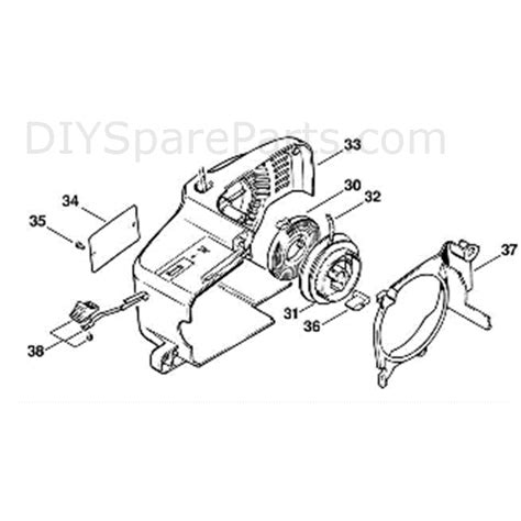 stihl  chainsaw avteqz parts diagram  rewind starter