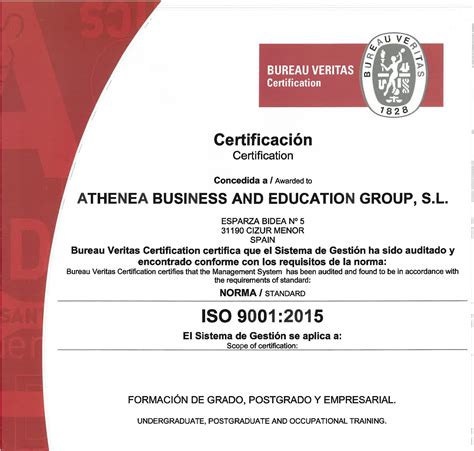 Obtenido Certificado Iso 9001 2015 Foro Europeo