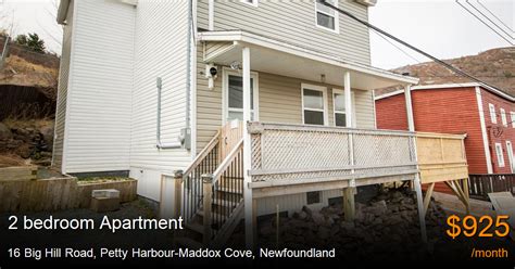 big hill road petty harbour maddox cove apartment  rent